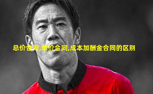 总价合同,单价合同,成本加酬金合同的区别