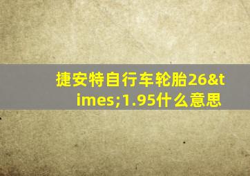 捷安特自行车轮胎26×1.95什么意思